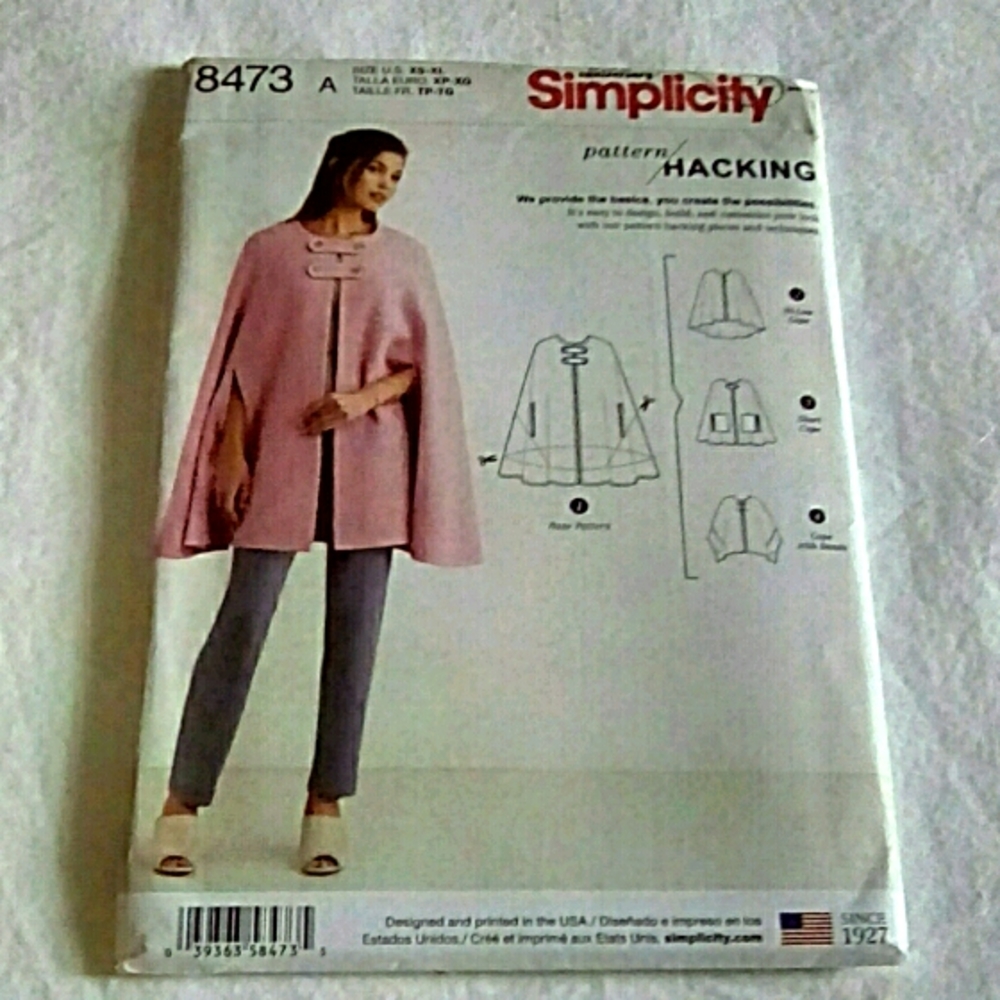 Simplicity 8473 Cape with Pattern Alterations